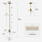 1-Light Pendant Lighting, Modern Island Chandelier Ceiling Light Fixture with Unique Design