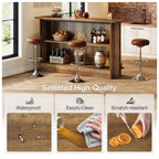 63" 2-Tier Home Bar Cabinet with Footrest