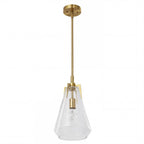 8.5" Single Pendant Light , Modern Hanging Light Fixture with Clear Glass Shade
