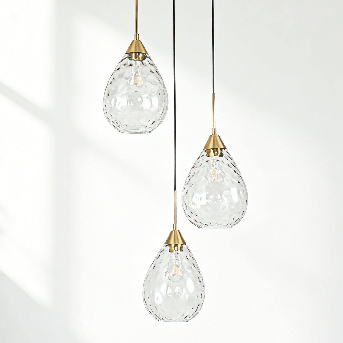 3-Light Pendant Light, Modern Hanging Cluster Ceiling Light Fixture, Adjustable Height
