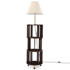 Floor Lamp with 3-Tier Open Bookshelf, 62.2" Tall Standing Lamp for Home Office