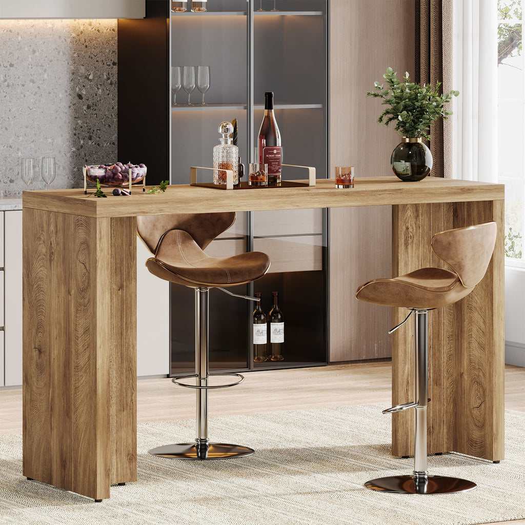 55" Modern Counter Height Bar Table