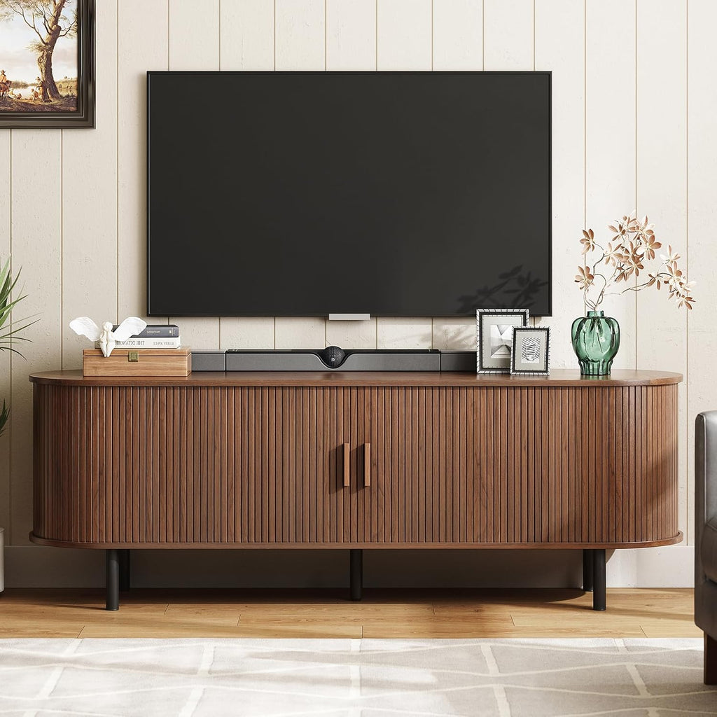 Marlow 63in Sliding Flutted Door TV Stand
