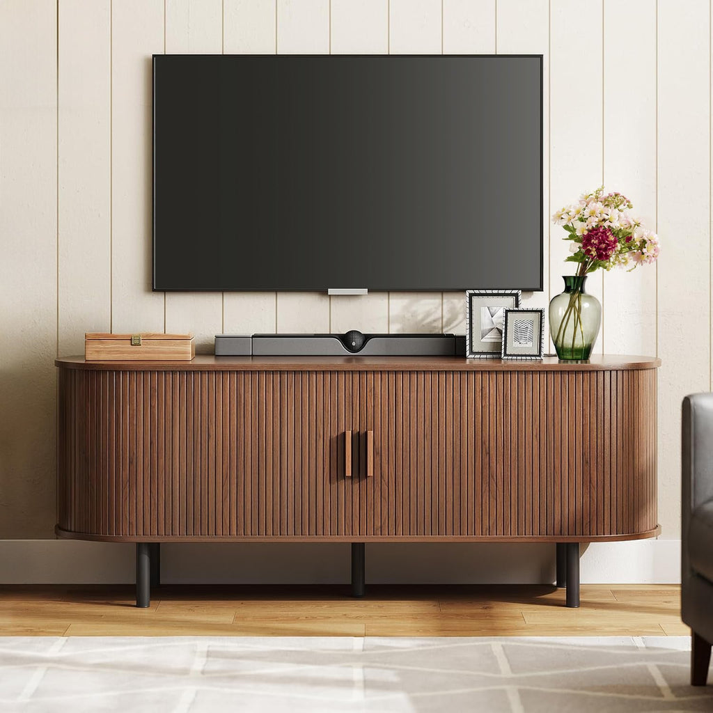 Marlow 63in Sliding Flutted Door TV Stand