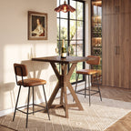 31.5" Solid Fir Wood Square Bar Table