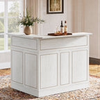 L-Shaped Home Bar Unit with 4-Tier Storage