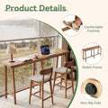 78.7" Solid Wood Rectangular Bar Table
