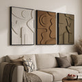 Basalt 3D Wall Art Trio