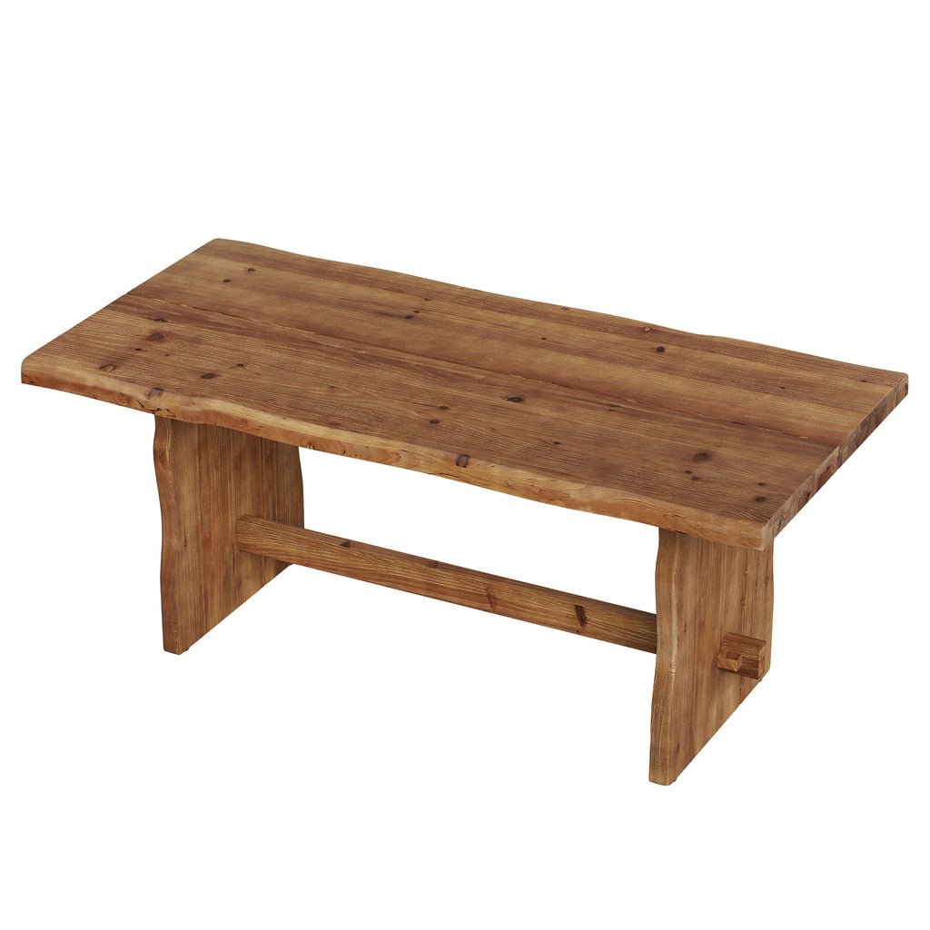 63" Live Edge Solid Wood Executive Desk