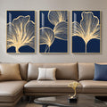Ginkgo Navy Leaf Wall Art