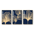 Ginkgo Navy Leaf Wall Art