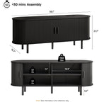 Marlow 63in Sliding Flutted Door TV Stand