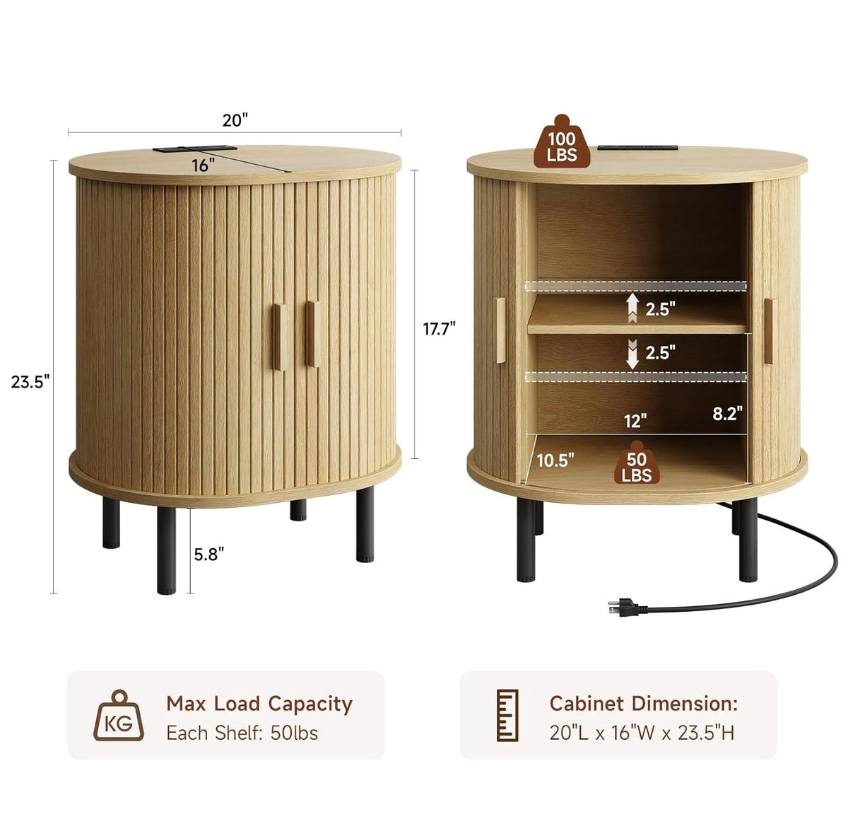 Nook Charging Station Side Table