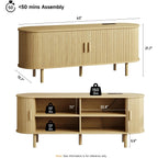 Marlow 63in Sliding Flutted Door TV Stand