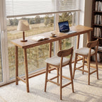 78.7" Solid Wood Rectangular Bar Table