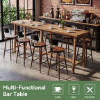 78.7" Solid Wood Rectangular Bar Table