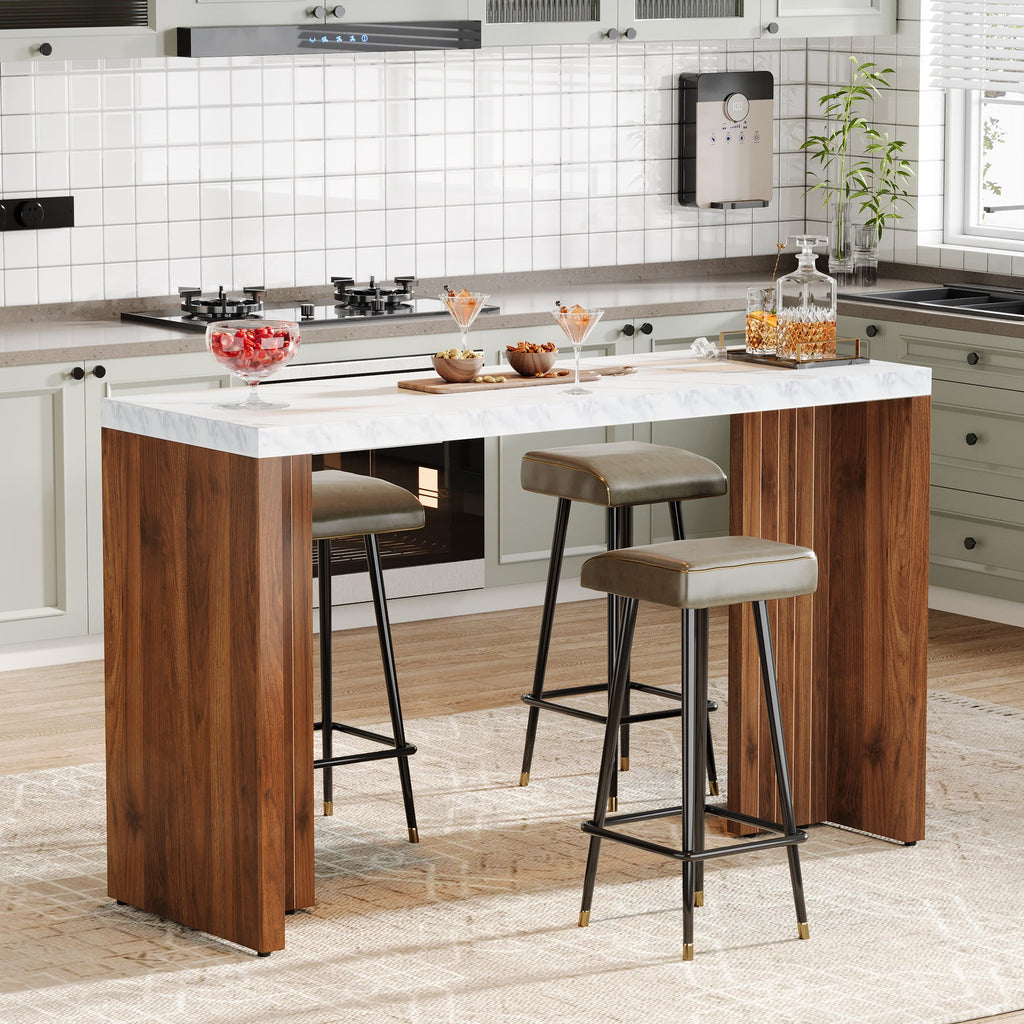 55" Modern Counter Height Bar Table