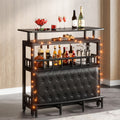 Curved Home Bar Unit with Footrest