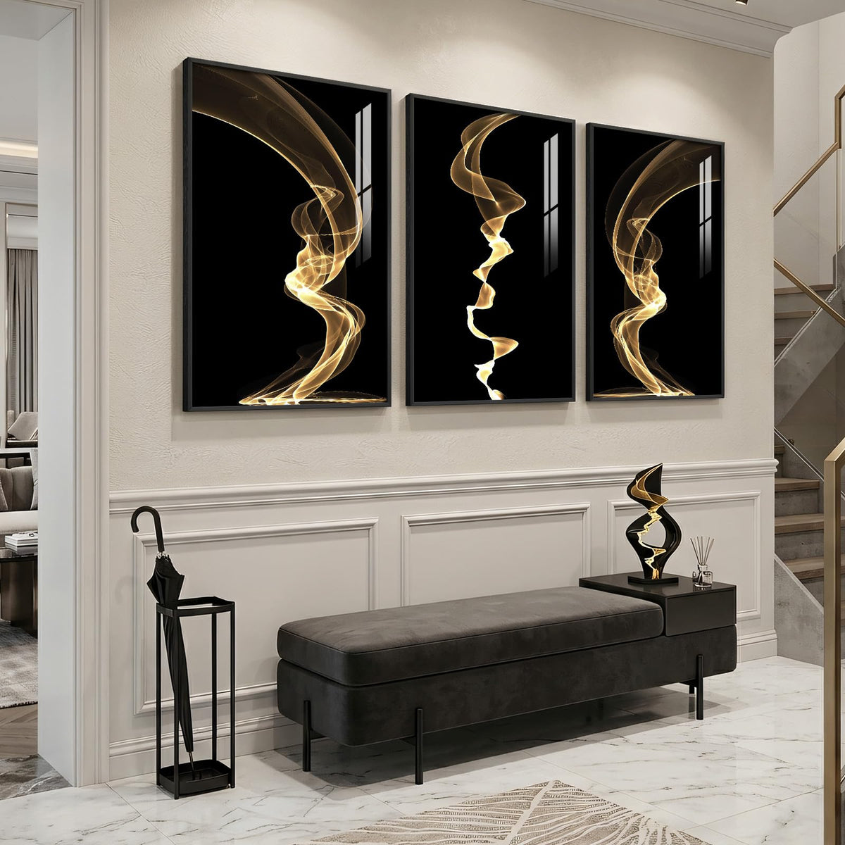 Aurelia Black & Gold Wall Art