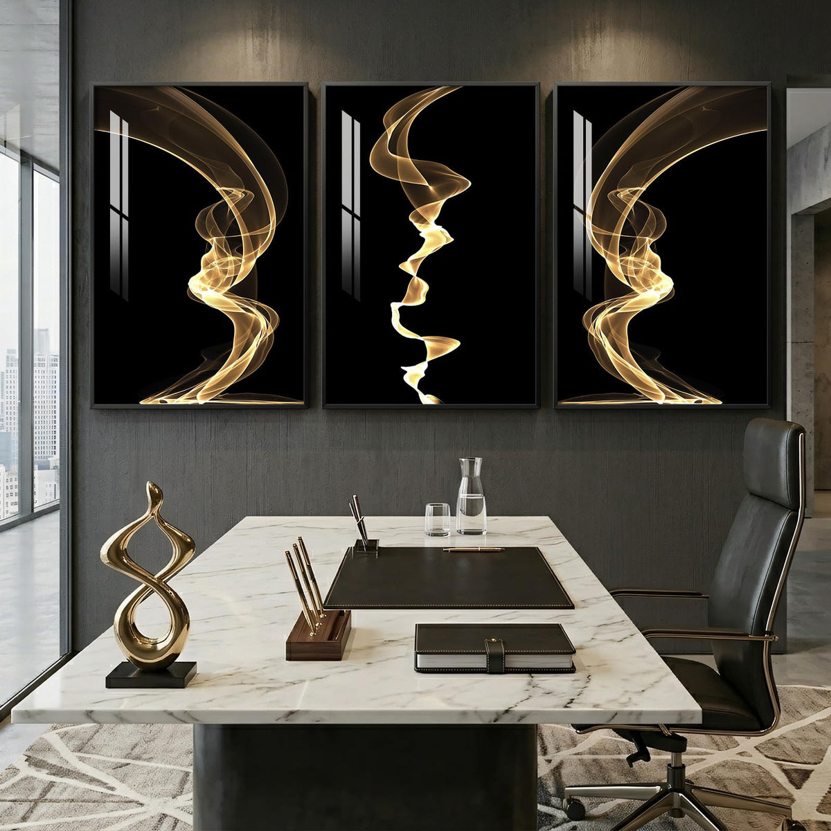 Aurelia Black & Gold Wall Art