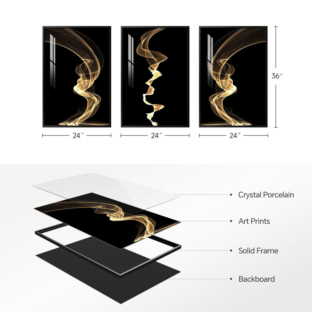 Aurelia Black & Gold Wall Art