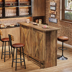63" 2-Tier Home Bar Cabinet with Footrest