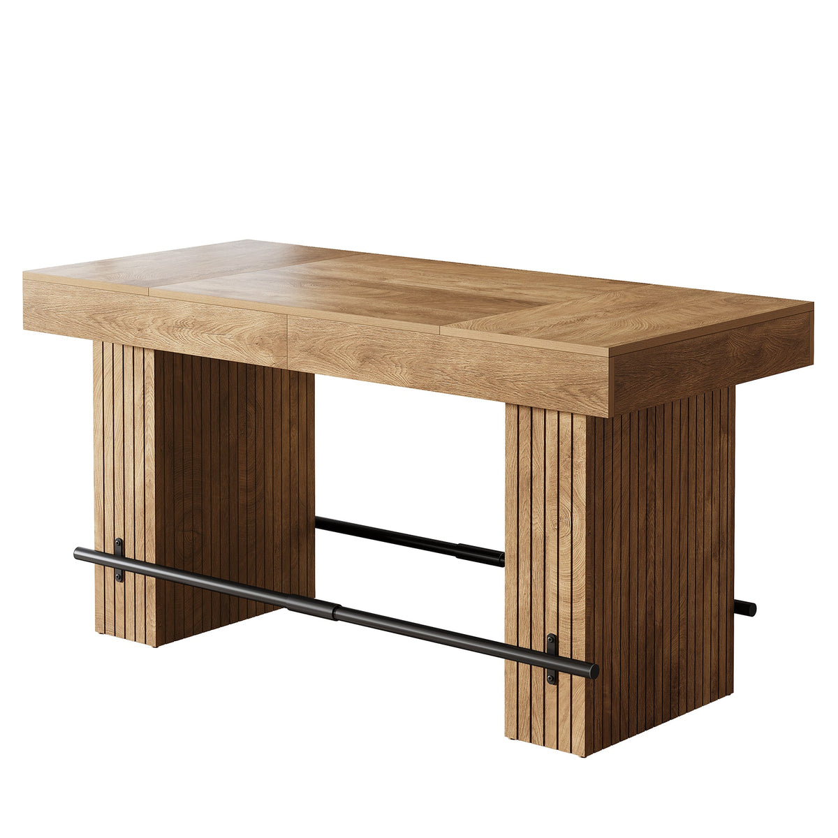 62.2" Industrial Counter Height Bar Table