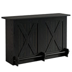 63" 2-Tier Home Bar Cabinet with Footrest