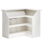 L-Shaped Home Bar Unit with 4-Tier Storage