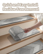 Ravellora Textured Stair Treads - Gray