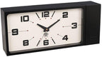 Harlan Rectangular Black Double-Sided Wall Clock