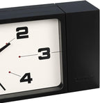 Harlan Rectangular Black Double-Sided Wall Clock