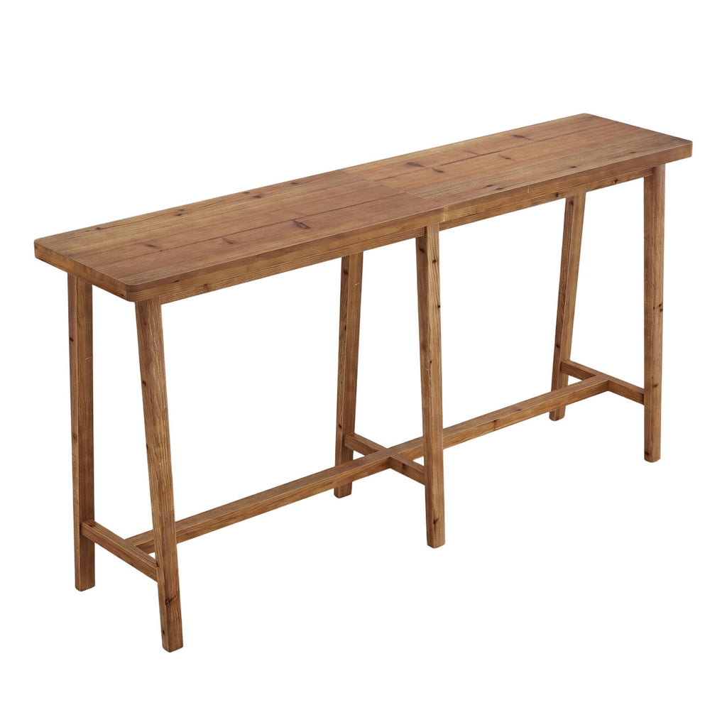 78.7" Solid Wood Rectangular Bar Table