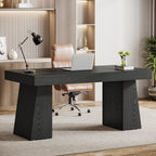 55" Mid-Century Executive Desk Workstation