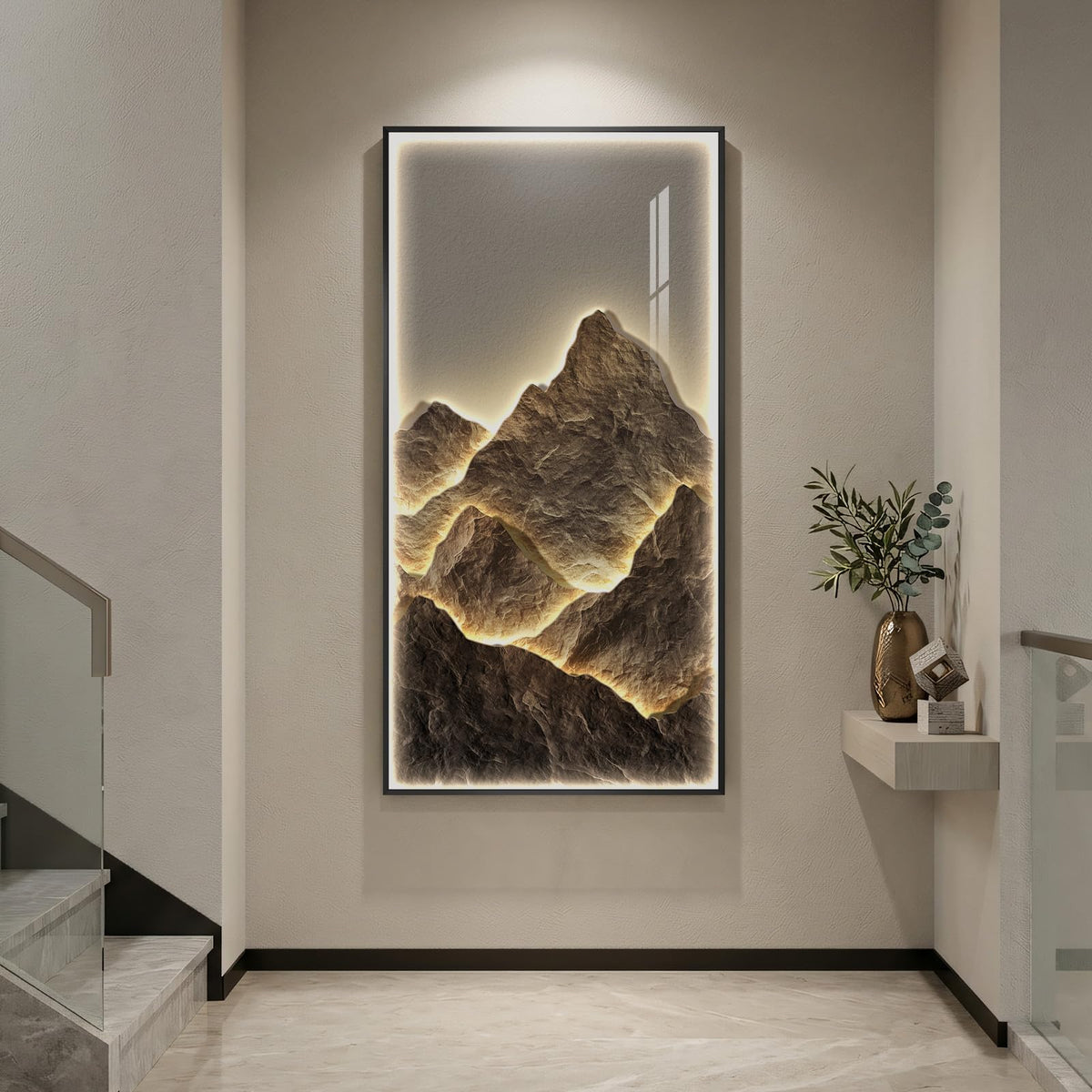 Summit LED Mountain Wall Art