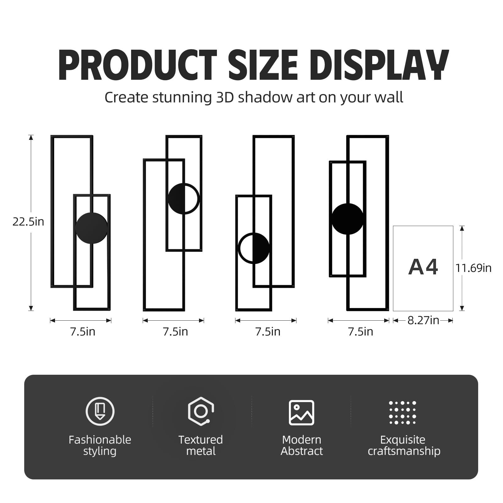 Cuspin Metal Wall Art Set