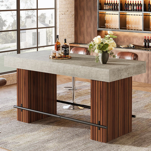 62.2" Industrial Counter Height Bar Table