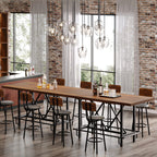 62.99" Farmhouse Counter Height Bar Table