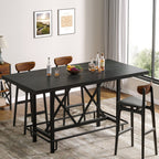 62.99" Farmhouse Counter Height Bar Table