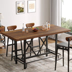 62.99" Farmhouse Counter Height Bar Table
