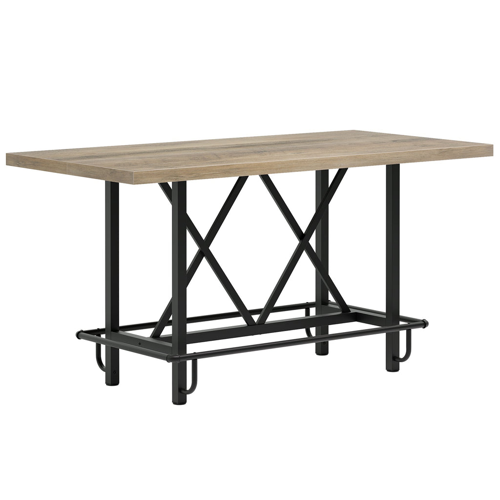 62.99" Farmhouse Counter Height Bar Table