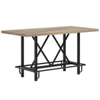62.99" Farmhouse Counter Height Bar Table