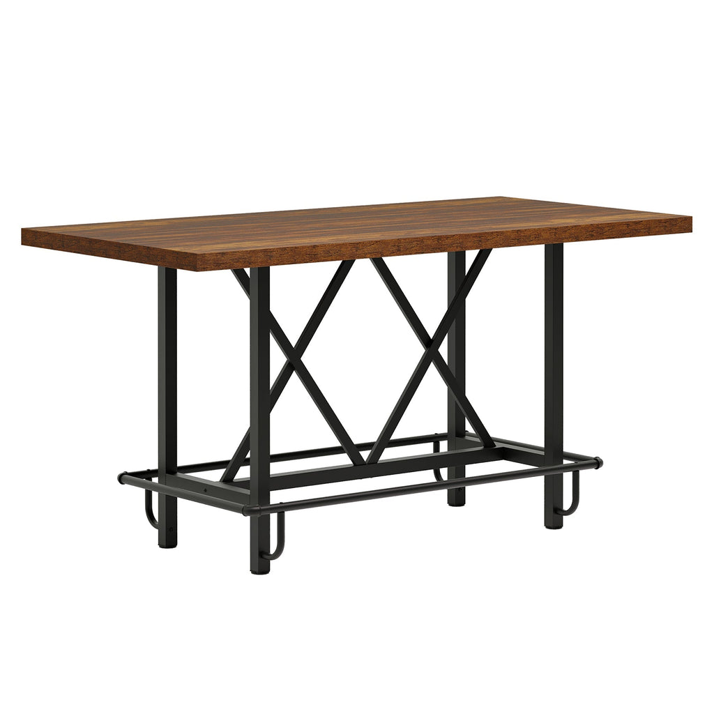 62.99" Farmhouse Counter Height Bar Table
