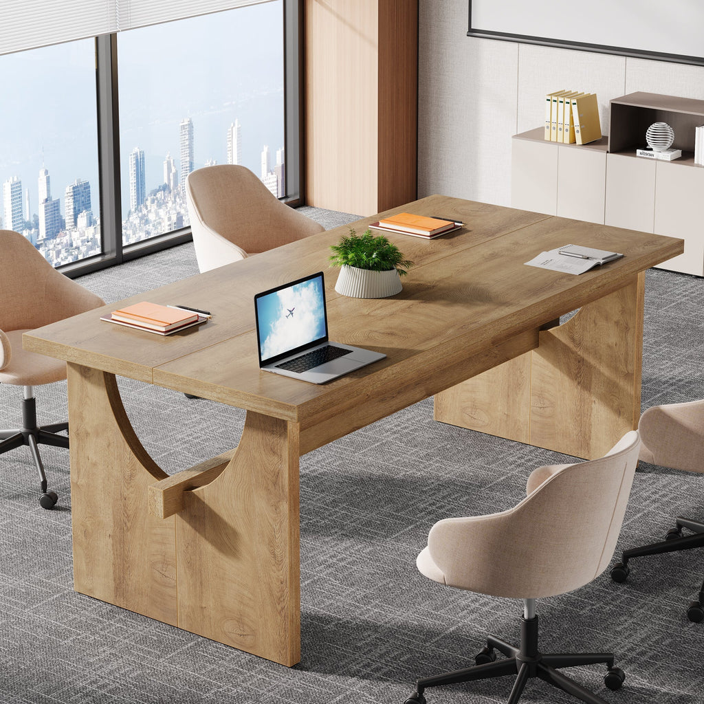 63" Farmhouse Executive Desk with Sturdy Legs