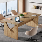 63" Farmhouse Executive Desk with Sturdy Legs