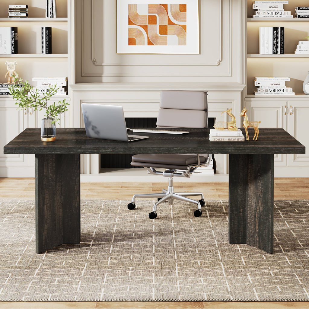 63" Farmhouse Executive Desk, Large Tabletop