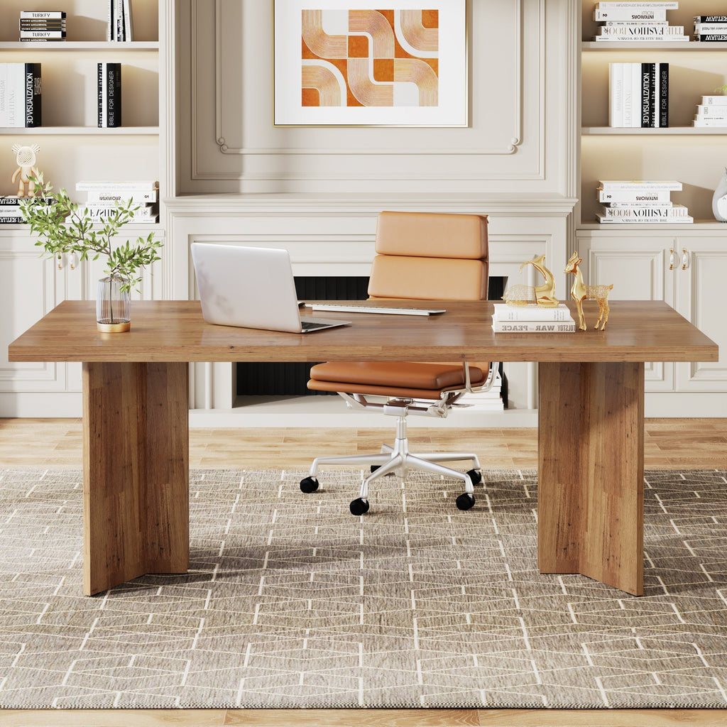 63" Farmhouse Executive Desk, Large Tabletop
