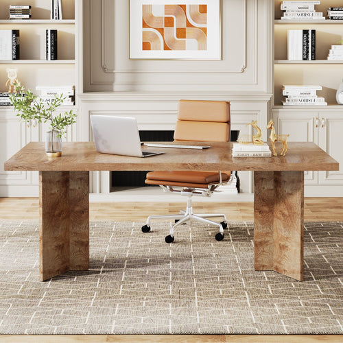 63" Farmhouse Executive Desk, Large Tabletop