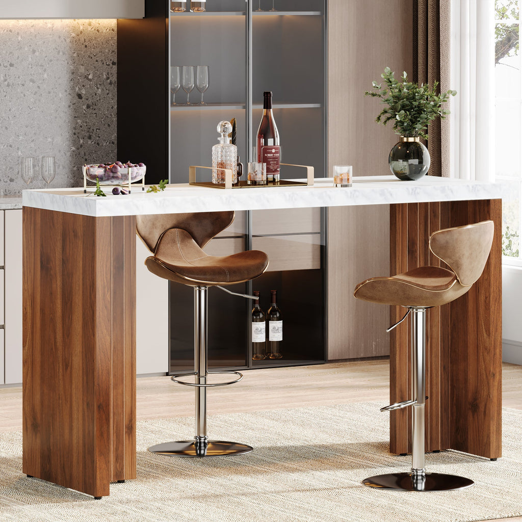 55" Modern Counter Height Bar Table