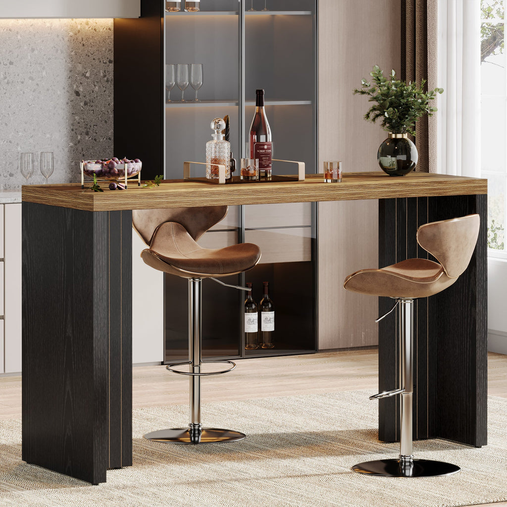55" Modern Counter Height Bar Table